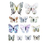 Autocollant Mural Papillon 3D Double Couche - 12 Pièces