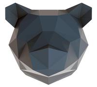 Autocollant origami 3D « Ours noir » 80 x 85 cm