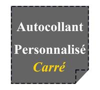 Autocollant Personnalisé Carré- Stickers Personnalisables Résistant à l'Eau pour Logos et Images, Idéal pour Entreprises, Bouteilles ou Cadeaux - Brillant/Mat
