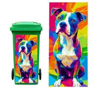 Autocollant Poubelle Animaux 82x47cm Imperméable Résistant à la Déchirure | autocollants chien pour poubelle pour Jardin, Garage, Rue, Ruelle, Patio, Arrière-Cour, Trottoir, Pa