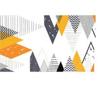 Autocollant pour enfants avec des motifs de montagnes scandinaves, design Zolka, 120 x 200 cm