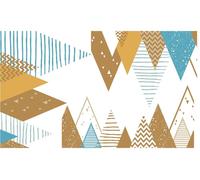 Autocollant pour enfants avec des motifs de montagnes scandinaves, Ememirika, 110 x 185 cm