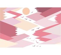 Autocollant pour enfants avec des motifs de montagnes scandinaves, Perineka, 90 x 135 cm