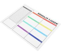 Autocollant pour tableau blanc - Planificateur hebdomadaire mural - Organisation pour la maison et le bureau - Adhésif et réutilisable - 40 x 30 cm - Multicolore
