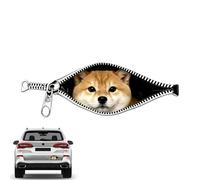 Autocollant pour voiture, fermeture éclair, motif animal, décoration de véhicules | Autocollants imperméables pour ordinateur portable, verre, miroir, tableau de bord, camion, remorque, pare-brise