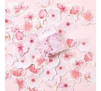 Autocollant Sakura Rose Kawaii Pour Scrapbooking, Étiquette Scrapbooking, Cerise, Autocollant De Scellage, Pour Album De Papeterie, Diy Bricolage, 45 Pièces/Boîte