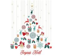Autocollant sapin de Noël, Joyeux Noël – Autocollant de Noël à accrocher – Décoration de Noël – 105 x 80 cm