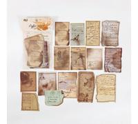 Autocollant Scrapbooking Vintage Antique, Étiquette Scrapbooking, En Papier Washi, Plante Papillon Fleur, Décoration Pour Journal Intime, Diy Bricolage, 30 Pièces/Sachet