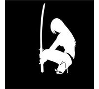Autocollant Silhouette De Fille Samouraï Anime, pour Vitre De Voiture, Pare-Chocs, Ordinateur Portable, Décoration Extérieure De Camion