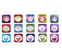 Autocollant Solutions métallique carré Smiley Stickers (lot de 600)