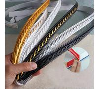 Autocollant souple auto-adhésif décoratif de ligne douce en PVC de 1m pour la décoration intérieure de plafond et de sol, pour moulures murales de bande de lacune et revêtement mural 3D noir,or,argent