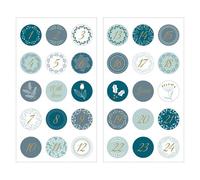 Autocollant Splendid Christmas Calendrier De L Avent Rond