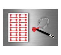 Autocollant Sticker Bijoux Prix Etiquette Magasin Bijouterie Diy - Rouge / Lot De 44