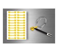 Autocollant Sticker Bijoux Prix Etiquette Magasin Diy Bijouterie - Jaune / Lot De 22