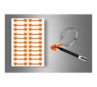 Autocollant Sticker Bijoux Prix Etiquette Magasin Diy Bijouterie - Orange / Lot De 44
