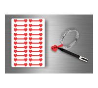Autocollant Sticker Bijoux Prix Etiquette Magasin Diy Bijouterie - Rouge / Lot De 44