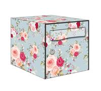 Autocollant Sticker Décoration Boîte aux lettres Texture Fleurs Vintage Kit complet 5 Faces