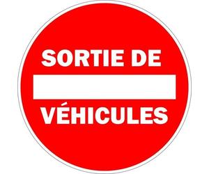 Autocollant sticker sortie de véhicule panneau garage