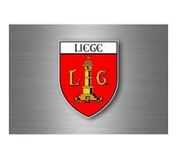 Autocollant Sticker Voiture Moto Blason Ville Drapeau Ecusson Liege Belgique