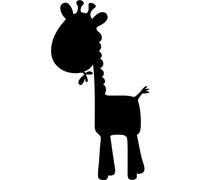 Autocollant tableau noir – autocollant mural effaçable – caricature de girafe – 135 x 75 cm