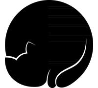 Autocollant tableau noir – autocollant mural effaçable – chat – 85 x 85 cm