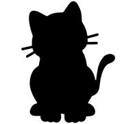 Autocollant tableau noir – autocollant mural effaçable – chatons + 4 craies liquides – 150 x 115 cm