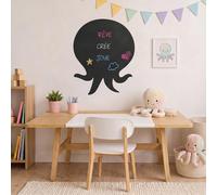 Autocollant tableau noir – autocollant mural effaçable – silhouette de pieuvre – 130 x 105 cm