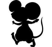 Autocollant tableau noir – autocollant mural effaçable – SILHOUETTE DE SOURIS I – 145 x 105 cm