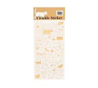 Autocollant Washi Scintillant Doré Pour Album, Étiquette Scrapbooking, Papeterie Pour Journal Intime, Décoration Quotidienne