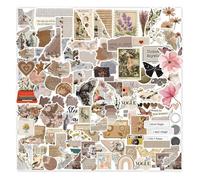 Autocollants 11,4 cm 120 feuilles Style dessiné à la main Très décoratif Pelable et autocollant Fini brillant et texturé Stickers