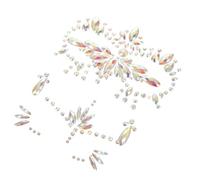 Autocollants 3 Feuilles Lumineux Visage en Cristaux | Phosphorescents, sans Résidu, pour Halloween et Carnaval, Format Feuille Pratique