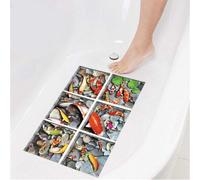Autocollants 3d Antidérapants Pour Baignoire, 6x15cm, Auto-Adhésifs Imperméables Pour Décor De Sol De Salle De Bain, Paysage De Fleurs