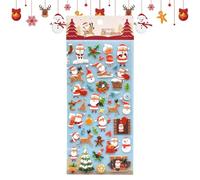 Autocollants 3D de Noël autocollants DIY pour décorations de Noël | Autocollants 3D pour coque de téléphone, cahier, agenda, ordinateur portable, enfants et adultes, cadeaux de fête, F