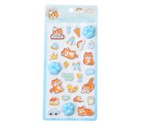 Autocollants 3D en forme de chat - Autocollants décoratifs à presser pour ordinateur portable, trousse, bouteille d'eau, tablette, étui de téléphone, tasse, jeunes filles, garçons, école, loisirs