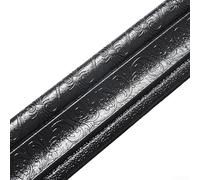 Autocollants 3D en mousse pour décoration murale, plinthe autocollante pour décoration d'intérieur, ruban de moulage en PVC gaufré pour murs, portes, plafonds, 230 cm x 8 cm (noir)
