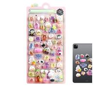 Autocollants 3D mignons 3D lumineux fournitures d'art | Autocollants en forme de petits animaux pour cahiers, trousses, gobelets à eau, école, salle de classe, récompense, fête