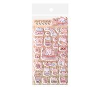 Autocollants 3D mignons | Autocollants amusants et réutilisables en forme d'animal de dessin animé | Autocollants amusants pour la maison, l'école, les travaux manuels, le scrapbooking, le