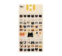 Autocollants 3D Rex London Quirky Cats Multicolore 15x9,2x0,1 cm