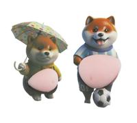 Autocollants 3D Ventre de Chien Stickers de scrapbooking pour chien