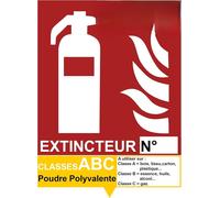 Autocollants 50 pcs extincteur à poudre ABC signe de sécurité incendie 150x200 vinyle
