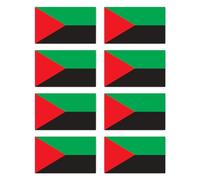 Autocollants : 75 x 45 mm, 8 pièces - Drapeau - Martinique - MQ - pour voiture, valise, ordinateur portable et plus encore