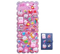 autocollants à bulles en PVC amusants et réutilisables | Autocollants d'animaux pour journal des enfants pour salle de classe, scrapbooking, travaux manuels, carnet d'anniversaire