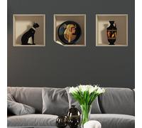 Autocollants à effet 3D, décoration égyptienne, 40 x 120 cm