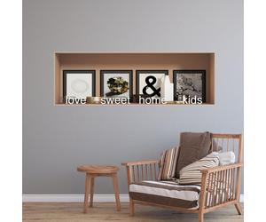 Autocollants à effet 3D « Love sweet home kids » – 4 cadres décoratifs 40 x 120 cm