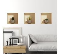 Autocollants à effet 3D représentant des cactus exotiques, 40 x 120 cm
