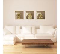 Autocollants à effet 3D représentant des statues de Ganesh et de Bouddha, 40 x 120 cm