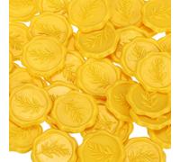 Autocollants à motif floral en relief 3D, 100 pièces, couleur or jaune