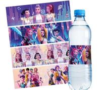 Autocollants adhésifs pour bouteilles d'eau Kpop Anime Demon Hunters, pour la décoration de fêtes d'anniversaire et de baby shower C