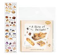 Autocollants alimentaires pour scrapbooking - Décoration mignonne et amusante - Étiquettes alimentaires - Pour carnets de notes, bricolage, enfants, salle de dultes, école, journal, étudiants