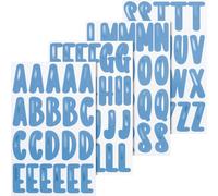 Autocollants "Alphabet" | 100×190 mm bleu/bleu métallisé 4 feuilles